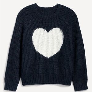 NWT Cozy Jacquard Cocoon Pullover Heart Sweater